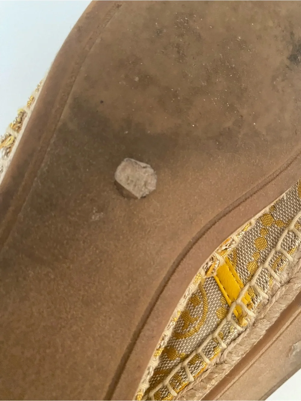 Tory Burch Goldfinch Yellow T Monogram Espadrilles size 6